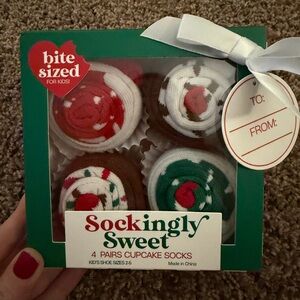 Sockingly Sweet Cupcake Socks for Kids- 4 pairs